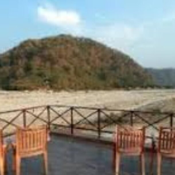 Riverside deck in jim corbett