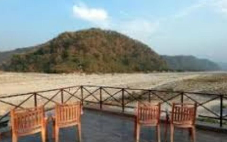 Riverside deck in jim corbett